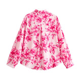 Shirt 7484067 Flower Printed Flute Skirt 7484067 Set-Outfit
