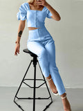 Summer Fashion Temperament Short-Sleeved Suit Women's
