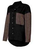 Leopard Print Long Sleeve Loose