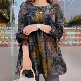 ZANZEA Ruffle Shirts Women 2022 Female Elegant Blouse Casual Puff Sleeve Black Tops Spring O Neck Blusa Femininas