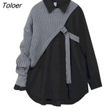 Large Size Shirts Womens Clothing Thin Casual Fashion Shirt Suits Irregular Shawl and Shirt Temperament Two Piece Set