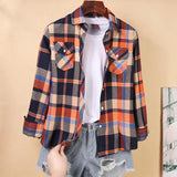 Plaid Shirts Women Tops And Blouses 2021 Brand Casual Long Sleeve Plus Size Blouse Ladies Preppy Style Shirt Blusas