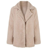 Women Faux Fur Coat Warm Soft Fur Outwear Plus Size Plush Overcoat Women's Jacket Casual Solid Winter