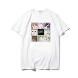 short sleeve cat Print Shirts clothes vintage clothing T-Shirts chemise vegan Tshirts jersey Tops Harajuku vintage