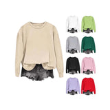 White Slacks Loose Thin Jazz Dance Lanterns Hot Babes Solid-Colored Casual