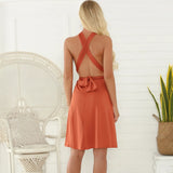 The Summer Of 2023, A Fashionable Style Of Women's Wear With Solid Color Banding, Sexual Bare Back Skirt And More French Bridesmaid Skirts Are Worn On Behalf Of One Generation.-Outfit