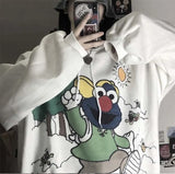 Anime Winter Women Hoodie Cute Cartoon Long Sleeve Casual Hoodie Oversized Sweatshirt Harajuku Tops Fashion Pullover
