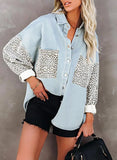 Leopard Print Long Sleeve Loose