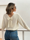 And Autumn New Back Bow Design Sense Casual Set Long-Sleeved