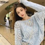 Pullovers Women Retro Tender Hollow Out Design Sweet Elegant Streetwear Свитер Женский Casual Hot Sale Popular Girlish