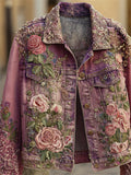Trend 3D Digital Pattern Printing Fashion High Street Denim Jacket Men And