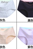Solid Color Cotton Women Panties Underwear Breathable Women Girl Briefs Comfortable Mid RiseUnderpant Lingerie