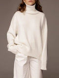 Turtleneck Women Sweater Oversize Warm Knitted Pullover Loose Sweater Woman Winter 2022 Thick Sweater Winter
