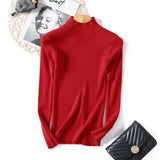 Autumer Winter Women Sweater Knitted Striped Solid Korean Fashion Pullover Slim Long Sleeve Blouse Knit Tops Pulls