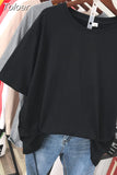 100% Cotton M-4XL T Shirt Solid Color Tshirt Basic Short Sleeve Women's Top Summer Couple O Neck Oversized T