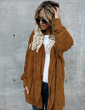 autumn and winter plush warm cotton coat mid-length double-sided