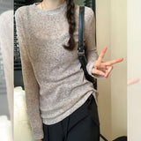 Version Of The New Summer 2023 Snowflake Sunscreen Thin Slim And Solid Color Sweater-Outfit