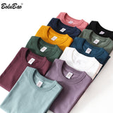 brand Men Solid Color T-Shirt 2021 New Men Cotton Harajuku Casual T Shirt O-Neck Short Sleeve Tee Shirts Male