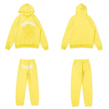 55555 Hip Hop Printed Letter Cobweb Hoodie Hoodie Couple Style Hoodie Trend-Outfit