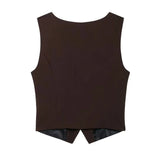 Women's Clothing INS Net Red Simple Temperament Commuted Sleeveless Suit Vest Top + Pants