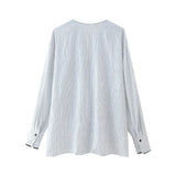 Spring Striped Shirt 2010782 Pajamas Style Trousers 3152406-Outfit
