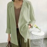 Toloer Small Suit Jacket Female 2024 Spring And Summer New Korean Version Loose Sunscreen Clothes In The Long Air Conditioning Cardigan Thin-Outfit