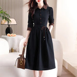 Collar Sweater Female Retro Thicked Autumn And Winter New Korean Version Loose Outside Wear Waist Thin Knitted