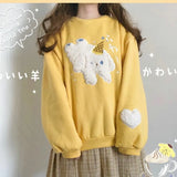 Long Sleeve Round Neck Plus Size Womens Pullovers Cute Kpop Clothes Casual Preppy Style Hoodies Winter 2021 Women's