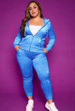 Plus Size Casaul Solid Hoodies And Pant