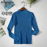 Autumn Winter Basic Turtleneck Knitting Bottoming Warm Sweaters 2021 Women's Pullovers Solid Minimalist Cheap