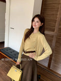 Xixi 2025 Autumn White Standard Solid Color Wool Knitted Sling Vest Sweater Coat Two-Piece Suit Female