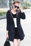 Long Plus Size Trench Coat Women New 2020 Spring Autumn Hooded Zipper Loose Female Windbreaker Fake Two Pieces