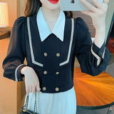 elegant office ladies short shirts Women's Blouses 2022 Spring Summer Long Sleeve Shirts Tops Blusas