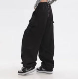 Vintage Baggy Parachute Cargo Pants-Outfit