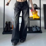 Retro Washed Distressed Boyfriend Jeans-Outfit