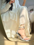 High Heels Women's Fine Summer Dress French Word With Roman Beautiful High Heel Sandals Female