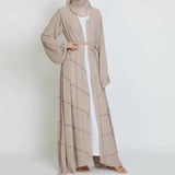 Daily Solid Color Beading Robe