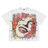 New Gothic Funny Street Trend Hip-Hop Printed High Street Casual Men's And Women's Short-Sleeved Round-Necked T-Shirts-Outfit