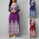 New Loose Boho Vintage Ruffles Befree Srpign Elegant Party Dress Full Sleeve Summer Party Maxi