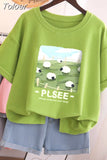 100% Cotton L-6XL T Shirt Plus Size Tshirt Short Sleeve Solid Women Top Summer Print Couple O Neck Oversized T