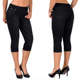Summer Black Jeans Women Slim-fit Solid Mom Jeans Pants Stretch Bottoms Feminino Skinny Jeans Women Plus Size