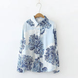 elegant printing casual ladies shirts Women's Blouses Spring summer Long Sleeve Tops Blusas