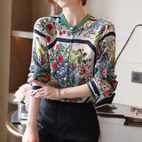 print ladies shirts Women's Blouses 2022 Spring Summer Long Sleeve casual Shirts Tops Blusas