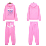 55555 Hip Hop Printed Letter Cobweb Hoodie Hoodie Couple Style Hoodie Trend-Outfit