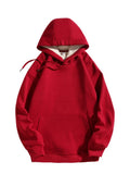 Women Thick Warm Winter Hoodies Basic Velvet Hooded Sweatshirts Pullover Fleece Lined Oversized Hoodies Sweatshirt Winter