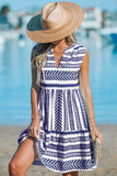 Temu Spring And Summer New Printed Vest V-Neck Mid-Change