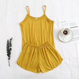 Pajamas for Women Summer Solid Sleepwear Sexy Pyjamas Set Tank Top Shorts