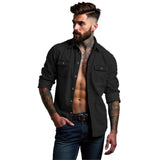 Men's Shirt Burst Men's Spring And Autumn Open Shirt Wish Multi-Color Multi-Code European Version Of The Overweight