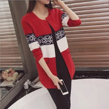 Knitted Cardigan Sweaters Coat Women's Sweater Top Feminine Clothes Long Sleeve Warm Jacket Korean Style Autumn