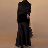 Summer New Solid Color Round Collar Sleeveless Top High Waist Broad Leg Pants Two Sets Of